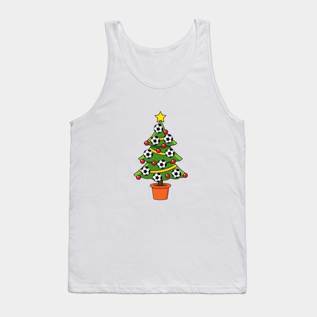 Soccer Football Christmas Tree Tank Top by BirdAtWork